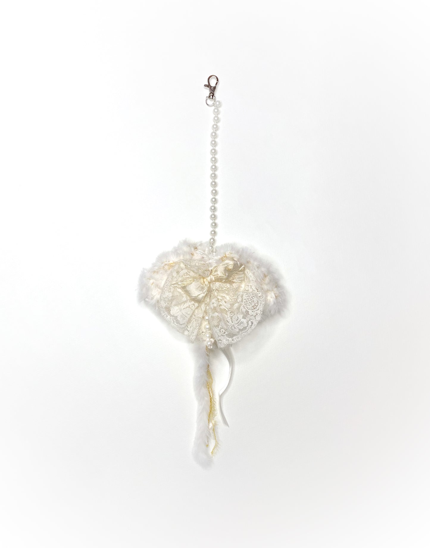 Pearl Magic Heart Bag Charm