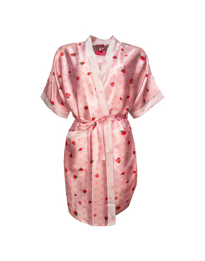 Strawberry Satin bathrobe