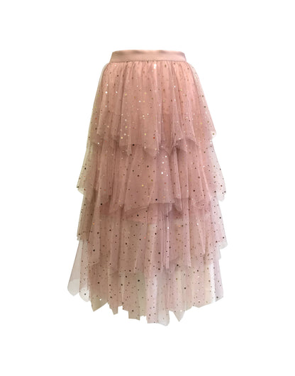 Luna Tutu midi volant rose  - S