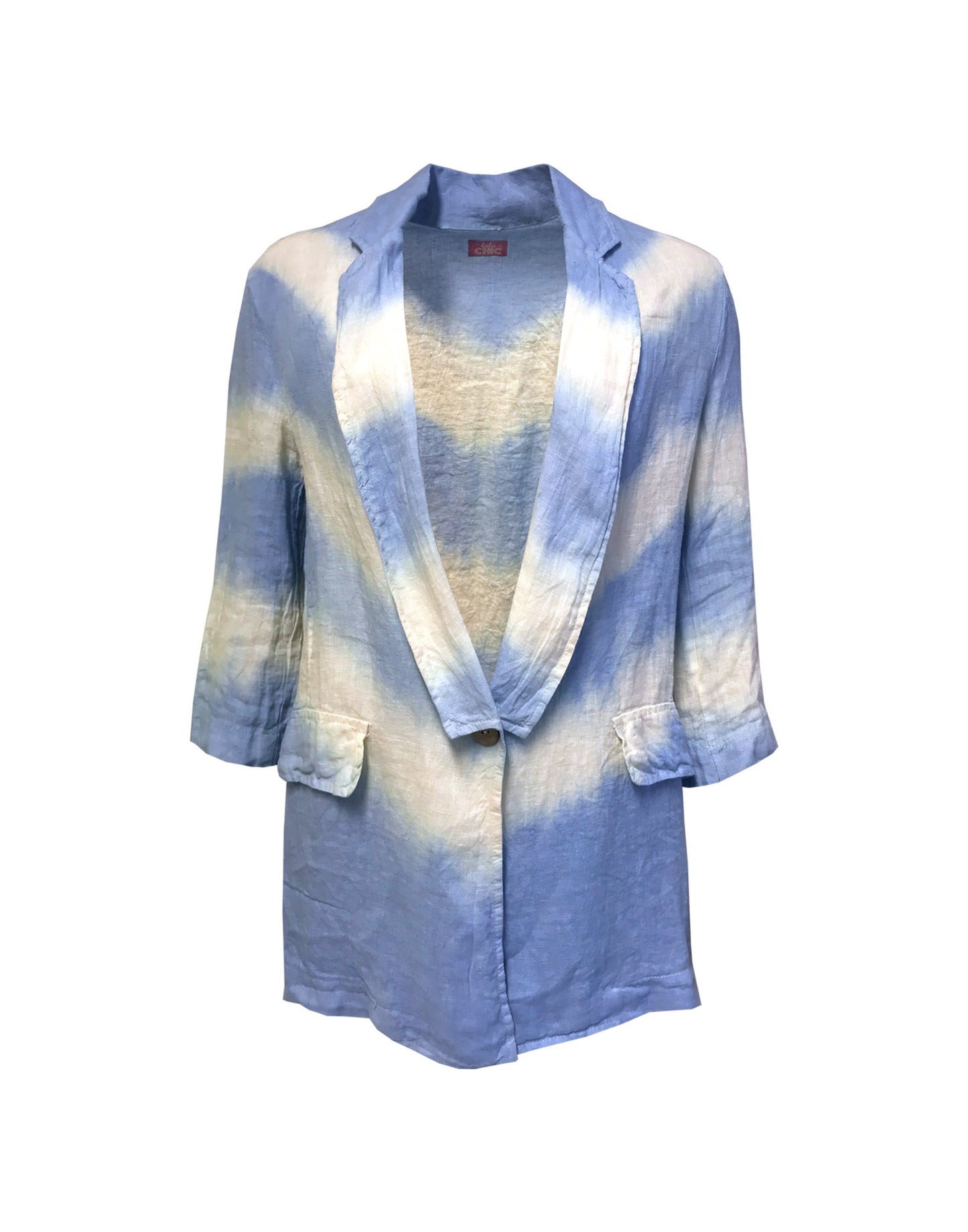 Selina bleach blue linen jacket