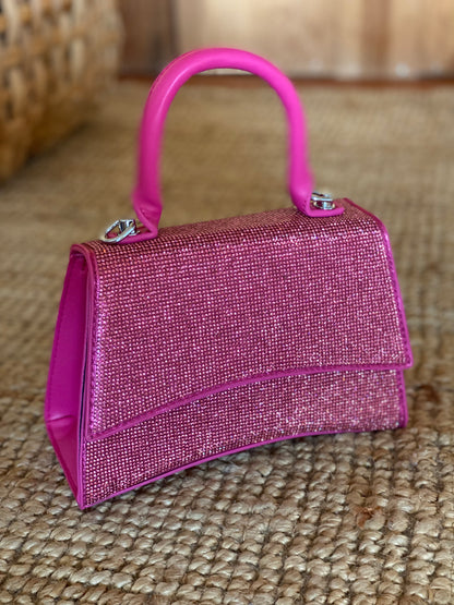 Rune Hot Pink Rhinestone Bag