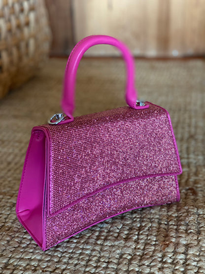 Rune Hot Pink Rhinestone Bag